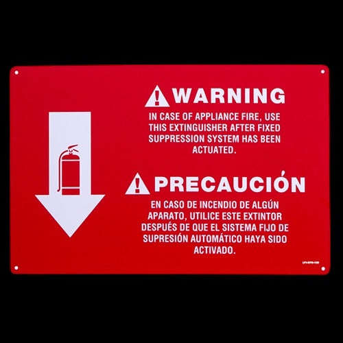 K Class Rigid Plastic Sign