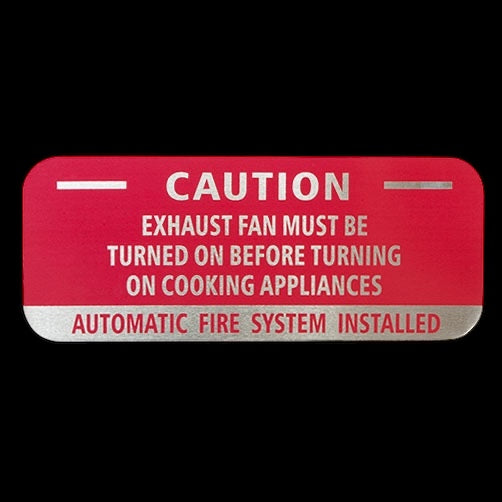 5" X 2" Aluminum CAUTION System Sign with Adhesive