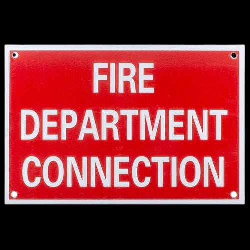 Aluminum Fire Department Connection Sign