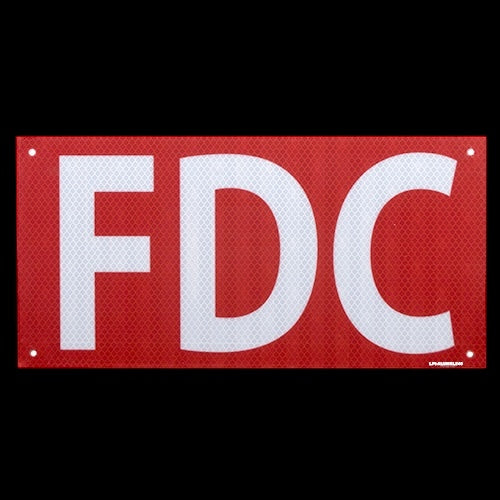 FDC Aluminum Sign with Reflective 6" Letters